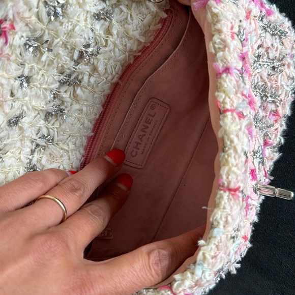 Chanel Mini Flap Tweed Pink Glitter - Picture 10 of 13